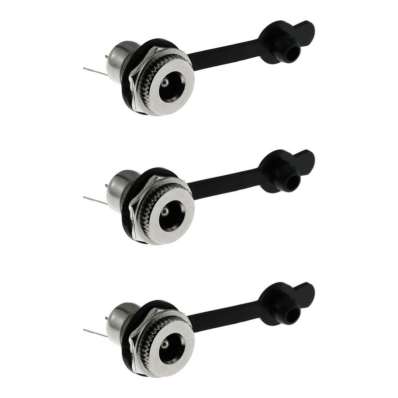 Maxmoral ماكس مورال 3 قطع موصل مقبس الطاقة DC-099 مع غطاء واقي، محول تركيب لوحة أنثوي مزود بخيط، جاك طاقة 5.5 × 2.5 مم - Image 1